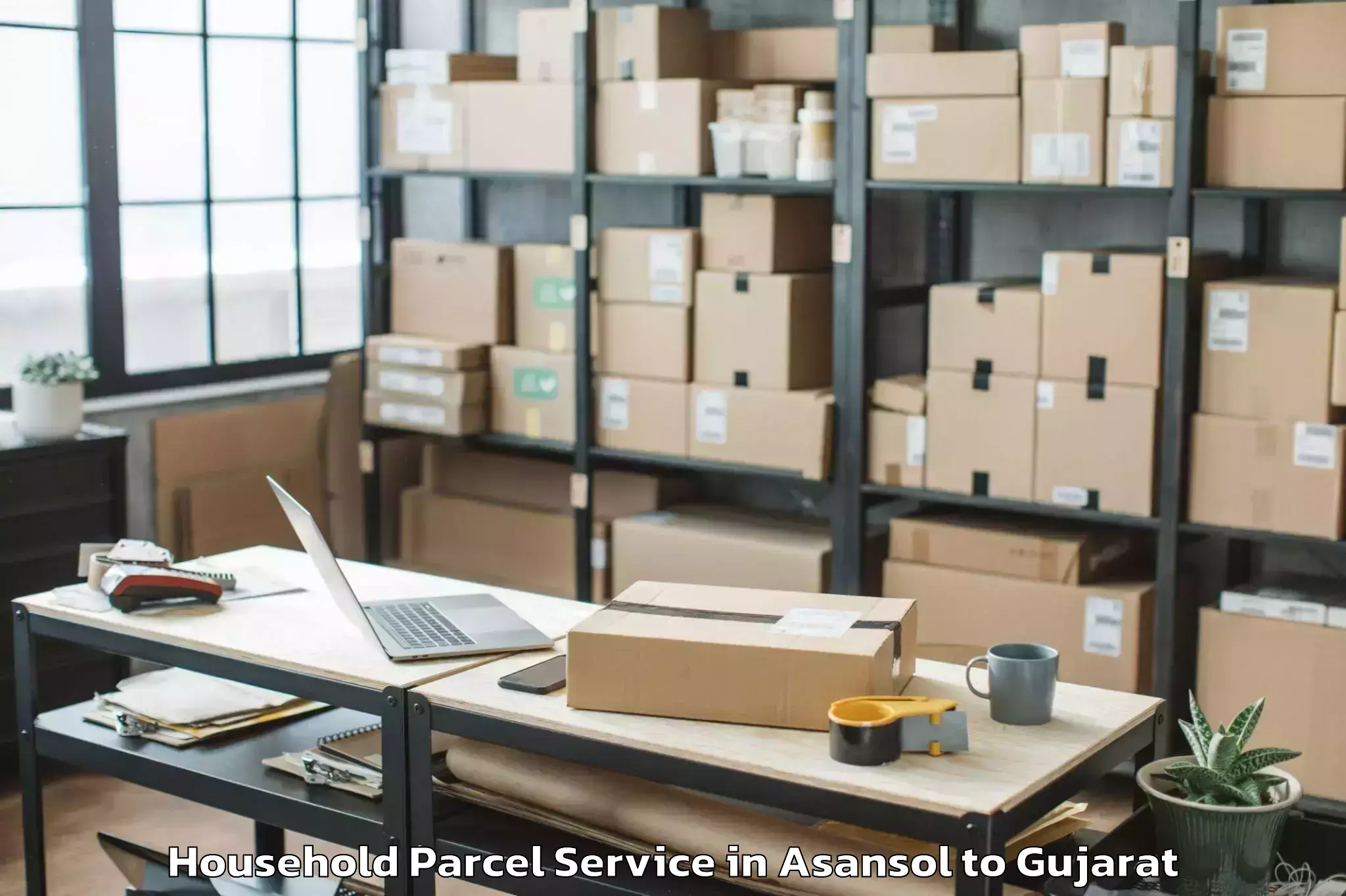 Book Asansol to Halvad Household Parcel Online